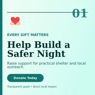 Editorial Fundraising Campaign Social Post — editable white community campaign template, instagram post