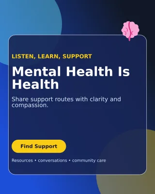 Glass Awareness Campaign Poster — editable blue community campaign template, instagram portrait