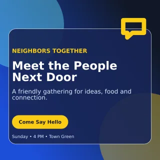 Glass Community Meetup Social Post — editable blue community campaign template, instagram post