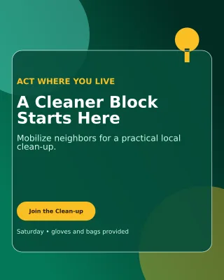 Glass Environmental Campaign Poster — editable black community campaign template, instagram portrait