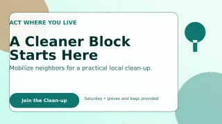 Glass Environmental Campaign Wide Ad — editable white community campaign template, youtube thumbnail