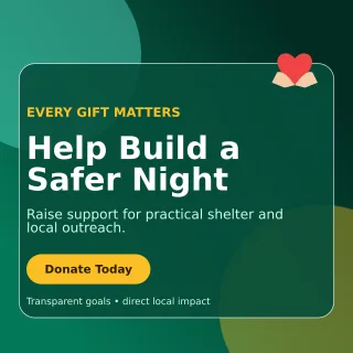 Glass Fundraising Campaign Social Post — editable black community campaign template, instagram post