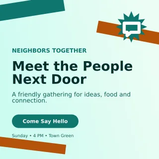 Kinetic Community Meetup Social Post — editable white community campaign template, instagram post