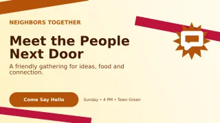 Kinetic Community Meetup Wide Ad — editable white community campaign template, youtube thumbnail