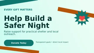 Kinetic Fundraising Campaign Wide Ad — editable white community campaign template, youtube thumbnail