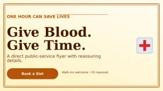 Luxe Blood Drive Wide Ad — editable white community campaign template, youtube thumbnail