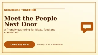 Luxe Community Meetup Wide Ad — editable white community campaign template, youtube thumbnail