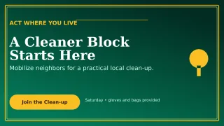Luxe Environmental Campaign Wide Ad — editable black community campaign template, youtube thumbnail