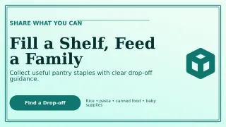 Luxe Food Donation Wide Ad — editable white community campaign template, youtube thumbnail
