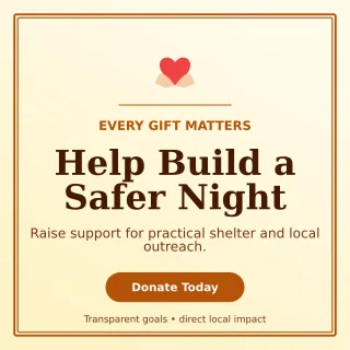 Luxe Fundraising Campaign Social Post — editable white community campaign template, instagram post