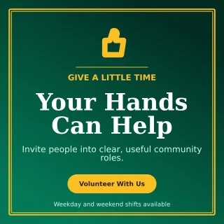 Luxe Volunteer Drive Social Post — editable black community campaign template, instagram post