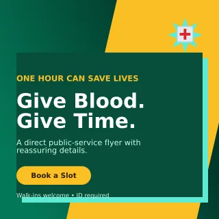 Neo Blood Drive Social Post — editable black community campaign template, instagram post