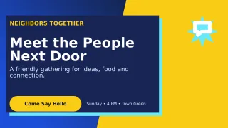 Neo Community Meetup Wide Ad — editable blue community campaign template, youtube thumbnail