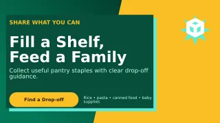 Neo Food Donation Wide Ad — editable black community campaign template, youtube thumbnail