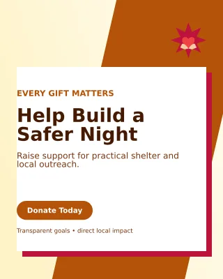 Neo Fundraising Campaign Poster — editable white community campaign template, instagram portrait