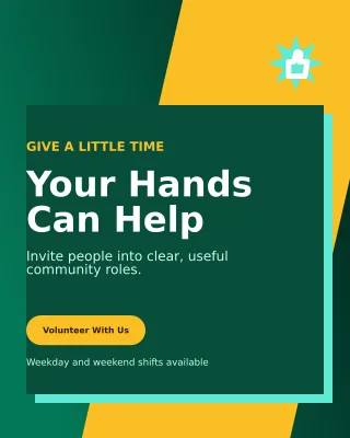Neo Volunteer Drive Poster — editable black community campaign template, instagram portrait