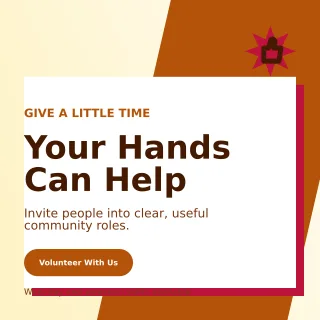 Neo Volunteer Drive Social Post — editable white community campaign template, instagram post