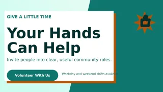 Neo Volunteer Drive Wide Ad — editable white community campaign template, youtube thumbnail