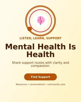 Orbit Awareness Campaign Poster — editable white community campaign template, instagram portrait