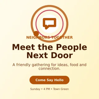 Orbit Community Meetup Social Post — editable white community campaign template, instagram post