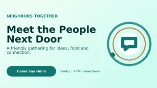 Orbit Community Meetup Wide Ad — editable white community campaign template, youtube thumbnail