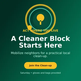 Orbit Environmental Campaign Social Post — editable black community campaign template, instagram post