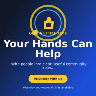 Orbit Volunteer Drive Social Post — editable blue community campaign template, instagram post