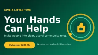 Orbit Volunteer Drive Wide Ad — editable black community campaign template, youtube thumbnail