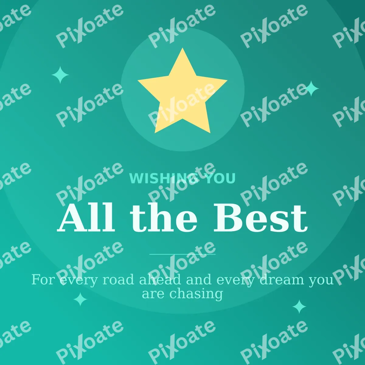 All the Best All the Best — editable teal personal template, instagram post
