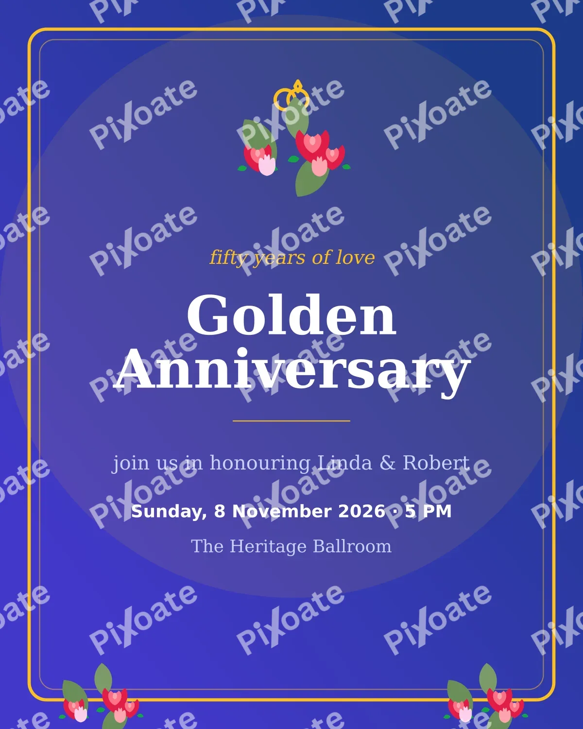 Anniversary Gala Anniversary Gala — editable blue personal template, instagram portrait