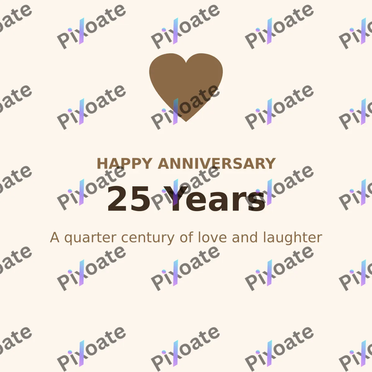 Anniversary — editable white personal template, instagram post