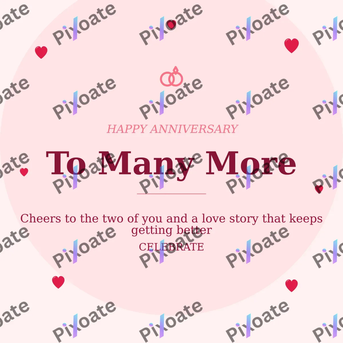Anniversary Wishes — editable white personal template, instagram post