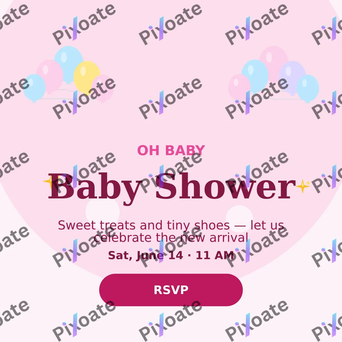 Baby Shower Floral Baby Shower Floral — editable white personal template, instagram post