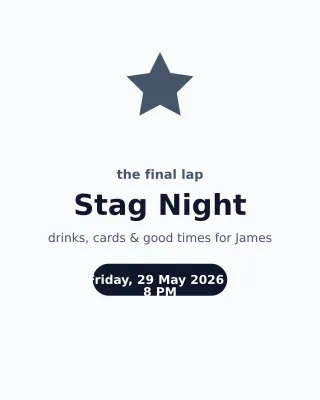 Bachelor Bash Bold — editable white personal template, instagram portrait