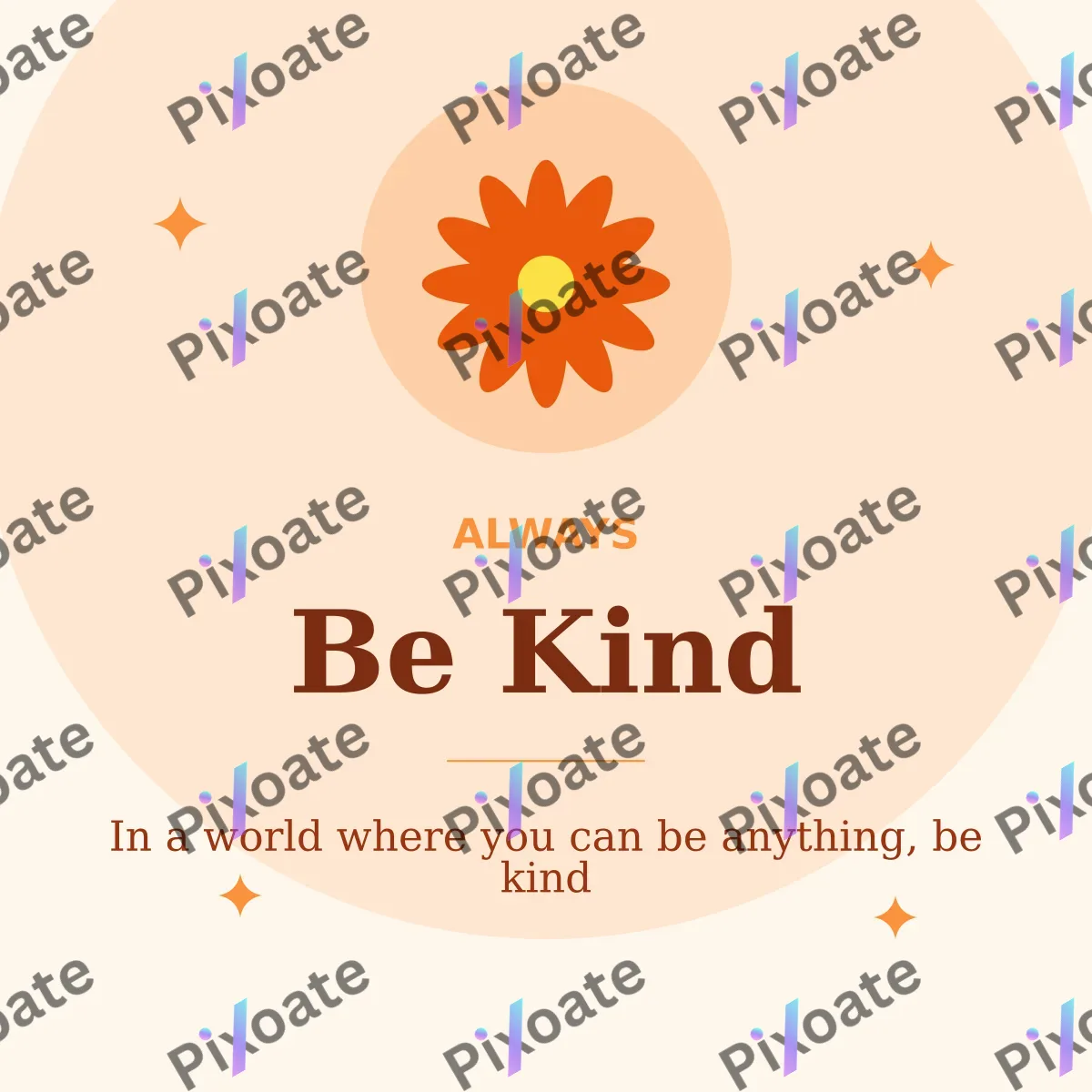Be Kind Be Kind — editable white personal template, instagram post