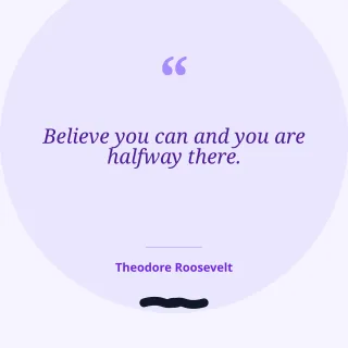 Believe Quote — editable white personal template, instagram post