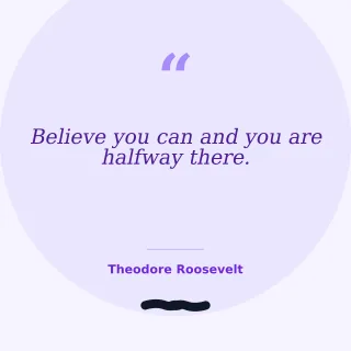 Believe Quote — editable white personal template, instagram post