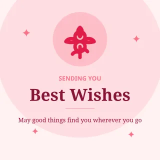 Best Wishes — editable white personal template, instagram post