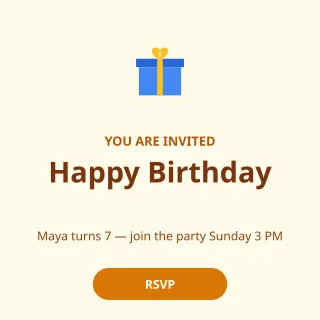 Birthday — editable white personal template, instagram post