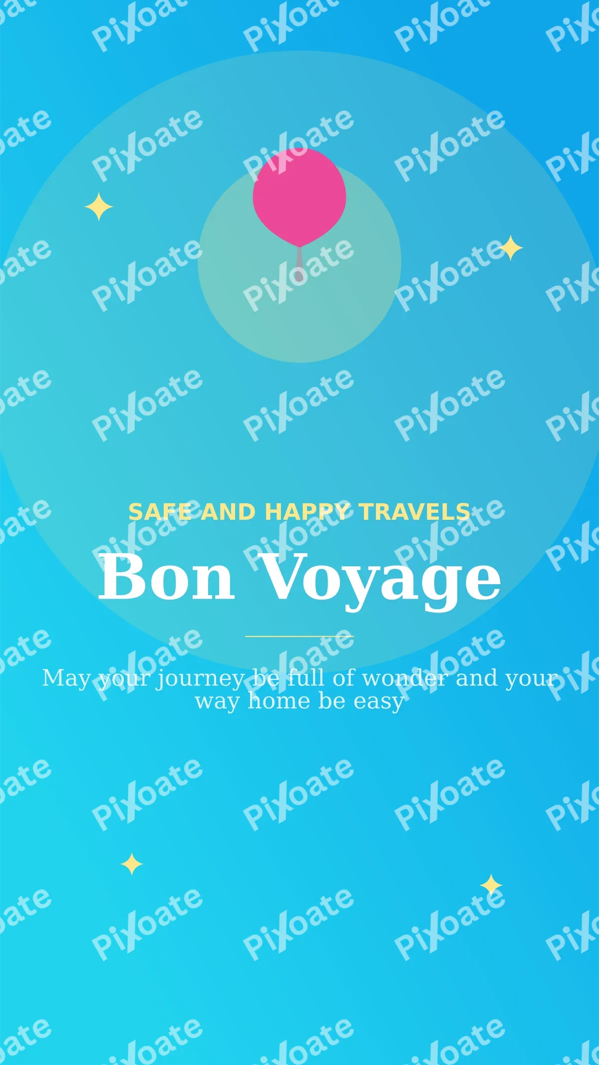 Bon Voyage Bon Voyage — editable blue personal template, story / reel
