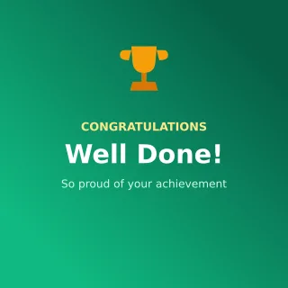 Congratulations — editable green personal template, instagram post