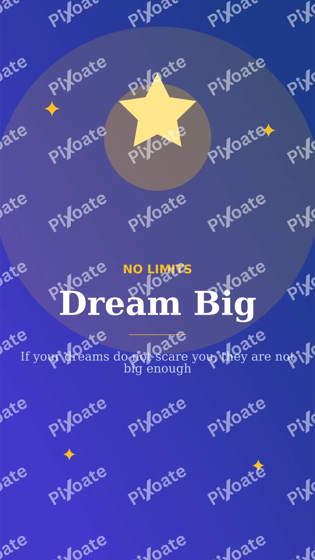 Dream Big Dream Big — editable blue personal template, story / reel