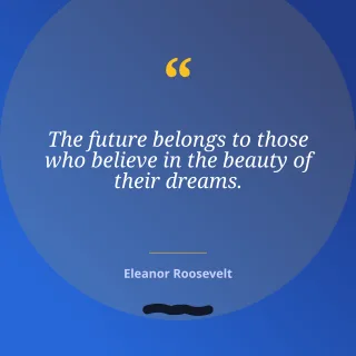 Dream Quote — editable blue personal template, instagram post
