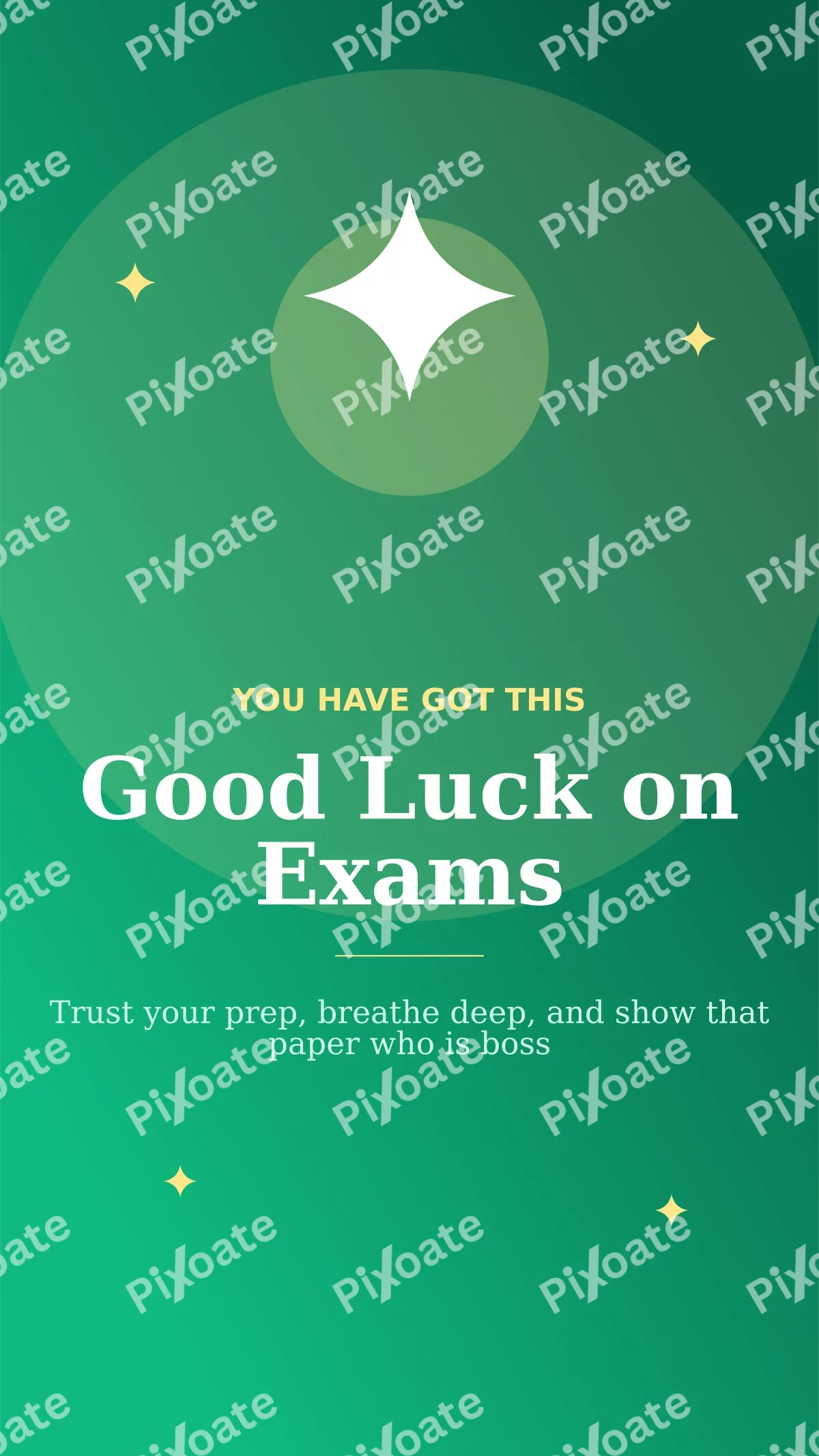 Exam Best Wishes Exam Best Wishes — editable green personal template, story / reel