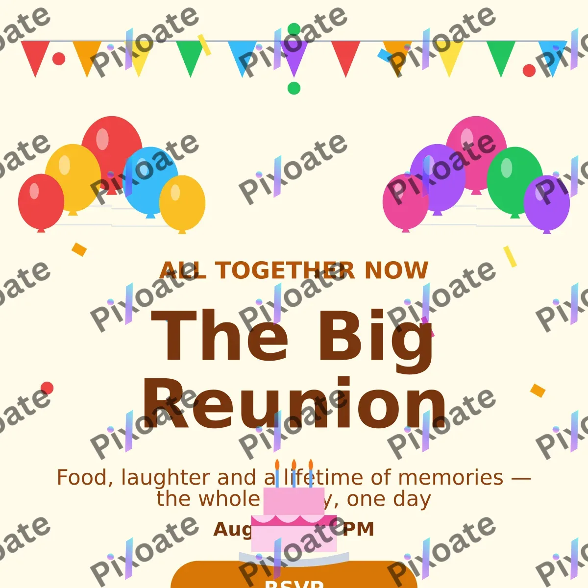 Family Reunion Bash Family Reunion Bash — editable white personal template, instagram post