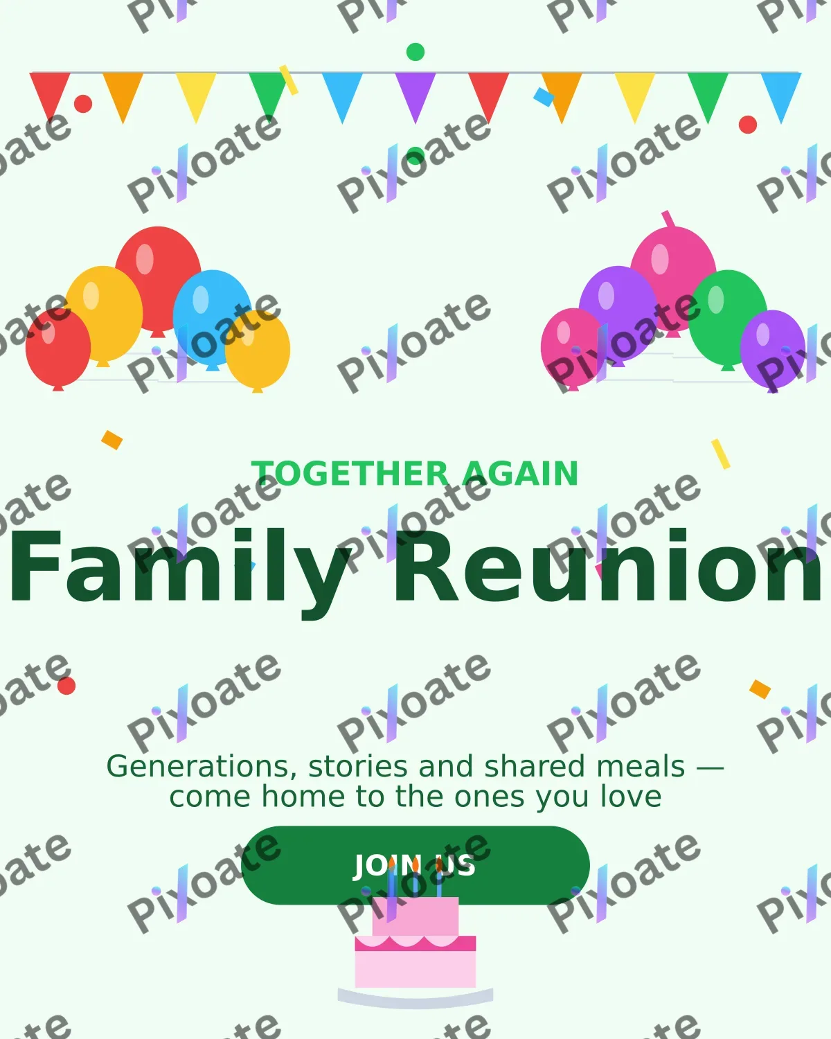 Family Reunion Family Reunion — editable white personal template, instagram portrait
