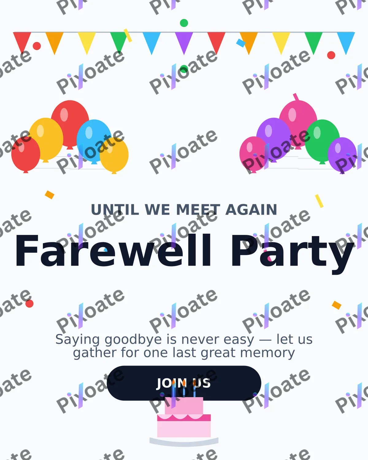 Farewell Party Farewell Party — editable white personal template, instagram portrait