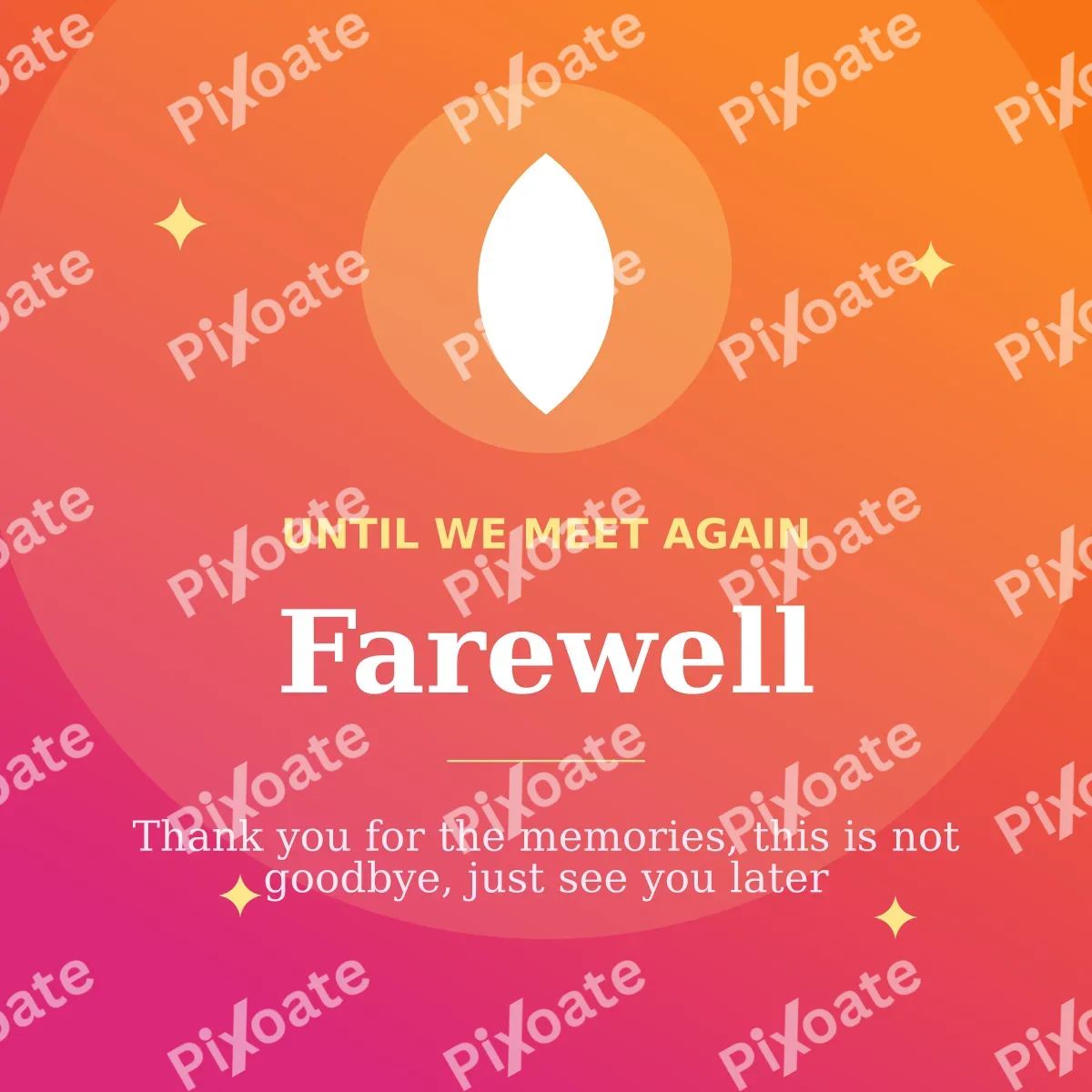 Farewell Farewell — editable pink personal template, instagram post