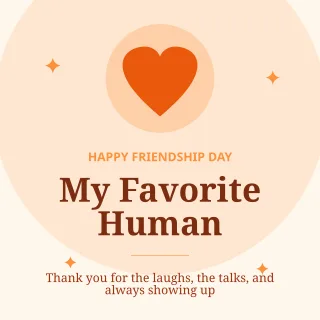 Friendship Day — editable white personal template, instagram post