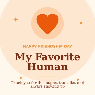 Friendship Day — editable white personal template, instagram post